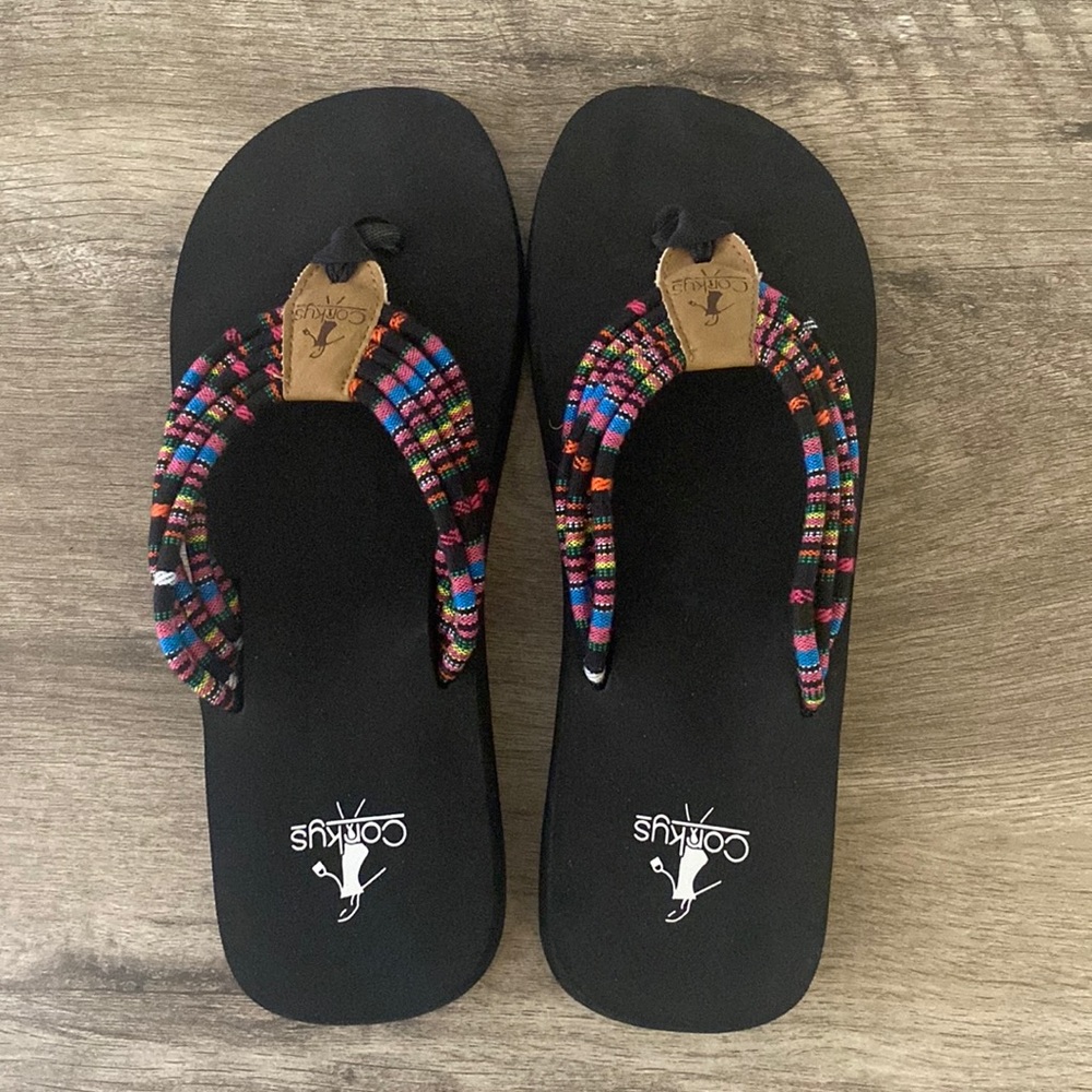 Corkys flip flops.